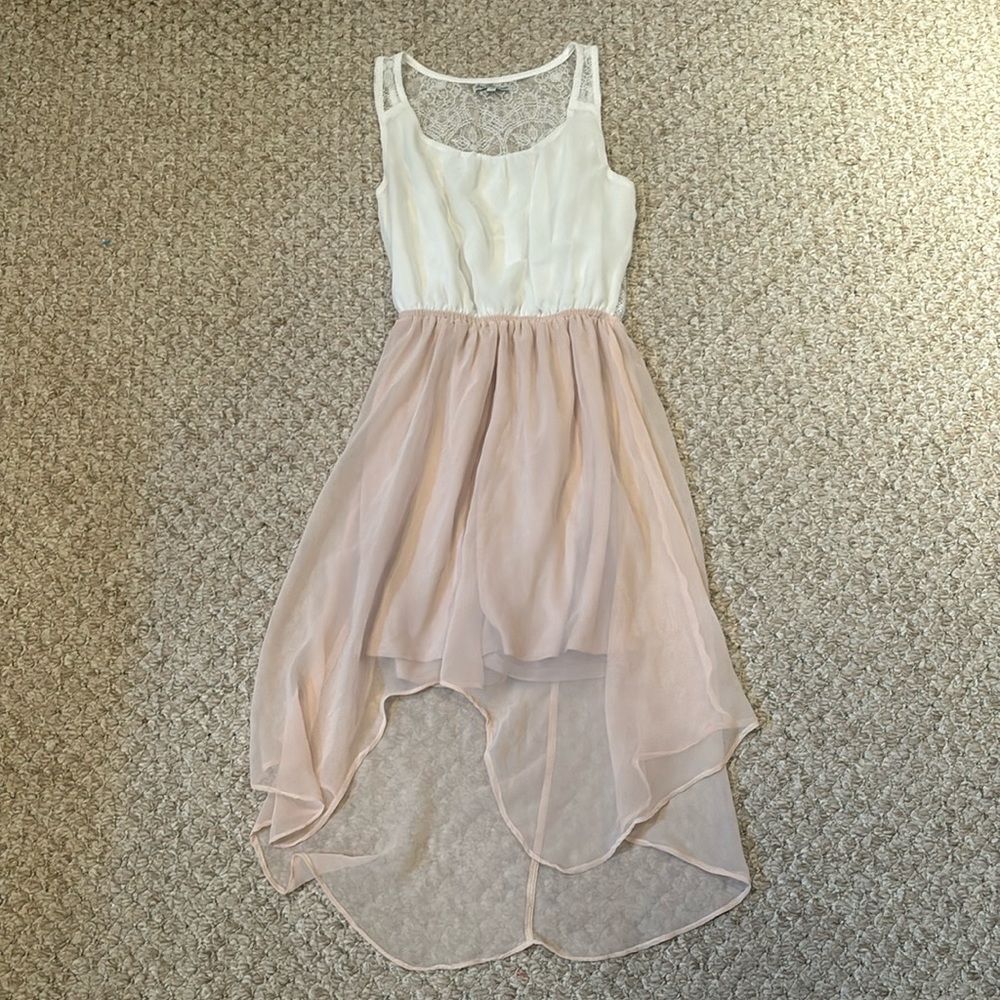 CHARLOTTE RUSSE Lace Top Dress size S